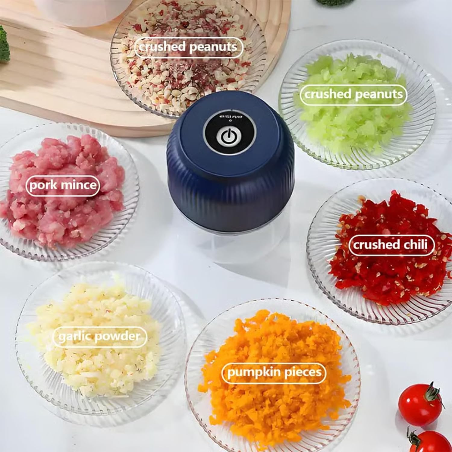 2026 Upgrade Electric Garlic Chopper, Mini Portable Veggie Chopper, USB Charging Wireless Food Processor for Mashing Onion, Chili, Ginger
