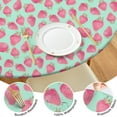 thumbnail image 4 of Tablecloth with Cute Strawberries Design Kawaii Red Berry Pattern Summer Fresh Fruit Style Decor, 4 of 5