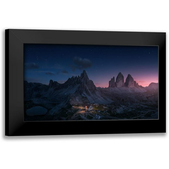 F. Turienzo, Carlos 14x10 Black Modern Framed Museum Art Print Titled - Drei Zinnen