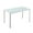 White, variant on HOMCOM Rectangular Dining Table, Tempered Glass Kitchen Table w/ Metal Legs