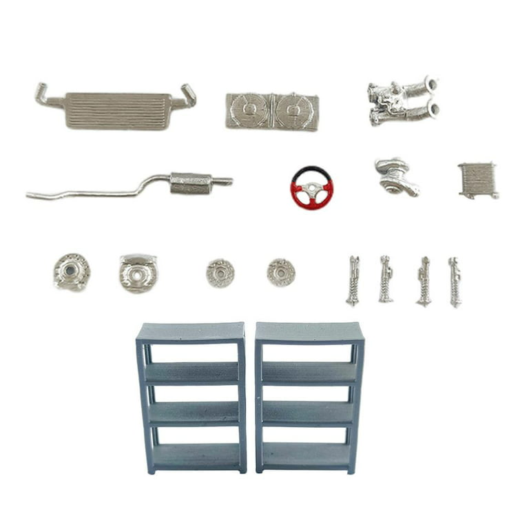 Complete set 1/64 garage furniture - All scale diorama supplies store