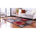 thumbnail image 2 of Unique Loom Modern Collection Carved Botanical Transitional Indoor and Outdoor Flatweave Area Rug, 7 x 10 Feet, Brown/Beige, 2 of 5