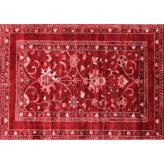 Ahgly Company Indoor Rectangle Oriental Red Industrial Area Rugs, 3' x 5'