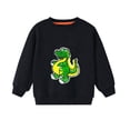 thumbnail image 1 of Gibobby Sudadera con capucha para niños y niñas, primavera y otoño, lentejuelas multicolores, niños grandes, manga larga, ocio, patrón de dinosaurio de a(Negro, 8-9 Años), 1 of 3