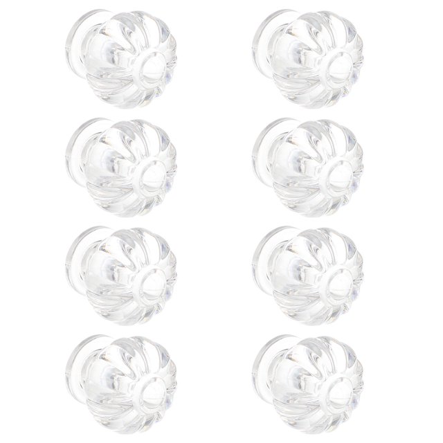 SHOWERORO 8Pcs Acrylic Handles For Cabinet Doors Elegant Delicate Update