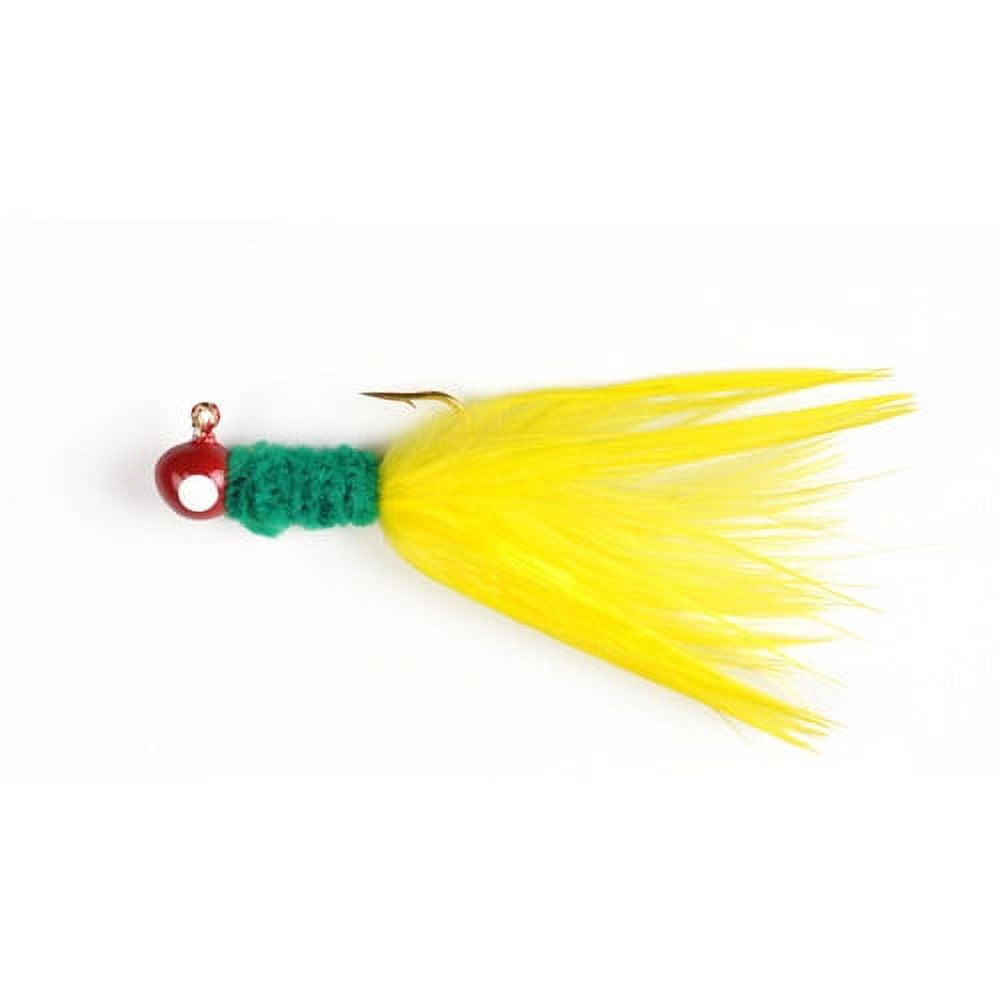 (2 pack) Johnson Beetle Bou Fishing Lure, Red/Chartreuse/White, 2 in