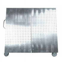 Triton Products® 48 In. L x 46 In. H x 26-5/8 In. W Stainless Steel Frame Tool Cart with Tray and Stainless Steel LocBoard