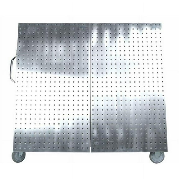 Triton Products® 48 In. L x 46 In. H x 26-5/8 In. W Stainless Steel Frame Tool Cart with Tray and Stainless Steel LocBoard