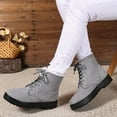 thumbnail image 2 of Winter Snow Boots for Women Anti-Skid Platform Lace up Casual Fuzzy Warm High Top Ankle Booties, 2 of 7