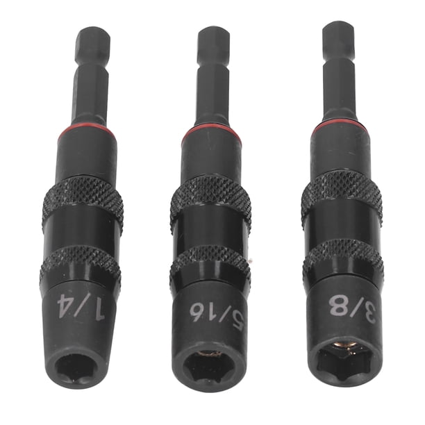 Adaptador De Enchufe De Controlador De Impacto, Atracción Magnética Fuerte Industrial 3 Piezas De ángulo Giratorio De Impacto De 1/4 Pulgadas De Diámetro Exterior Para