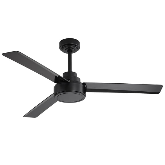 Pedestal Fan, 52" Ceiling Fan Without Light, 3 ABS Blades Farmhouse Ceiling Fan with Remote Control 6-speed Reversible DC Motor Black for Living Room, Bedroom, Kitchen, Black Tower Fan,Abs Desk Fan