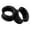 Black, variant on Pair of Extra Wide Silicone Tunnels Ear Gauges Plugs 5 Colors in 8g thru 18mm