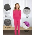 thumbnail image 3 of MISS POPULAR Girls 2-Pack Thermal Waffle Active Base Layer Sets| Long Sleeve Shirt and Pants, 3 of 5