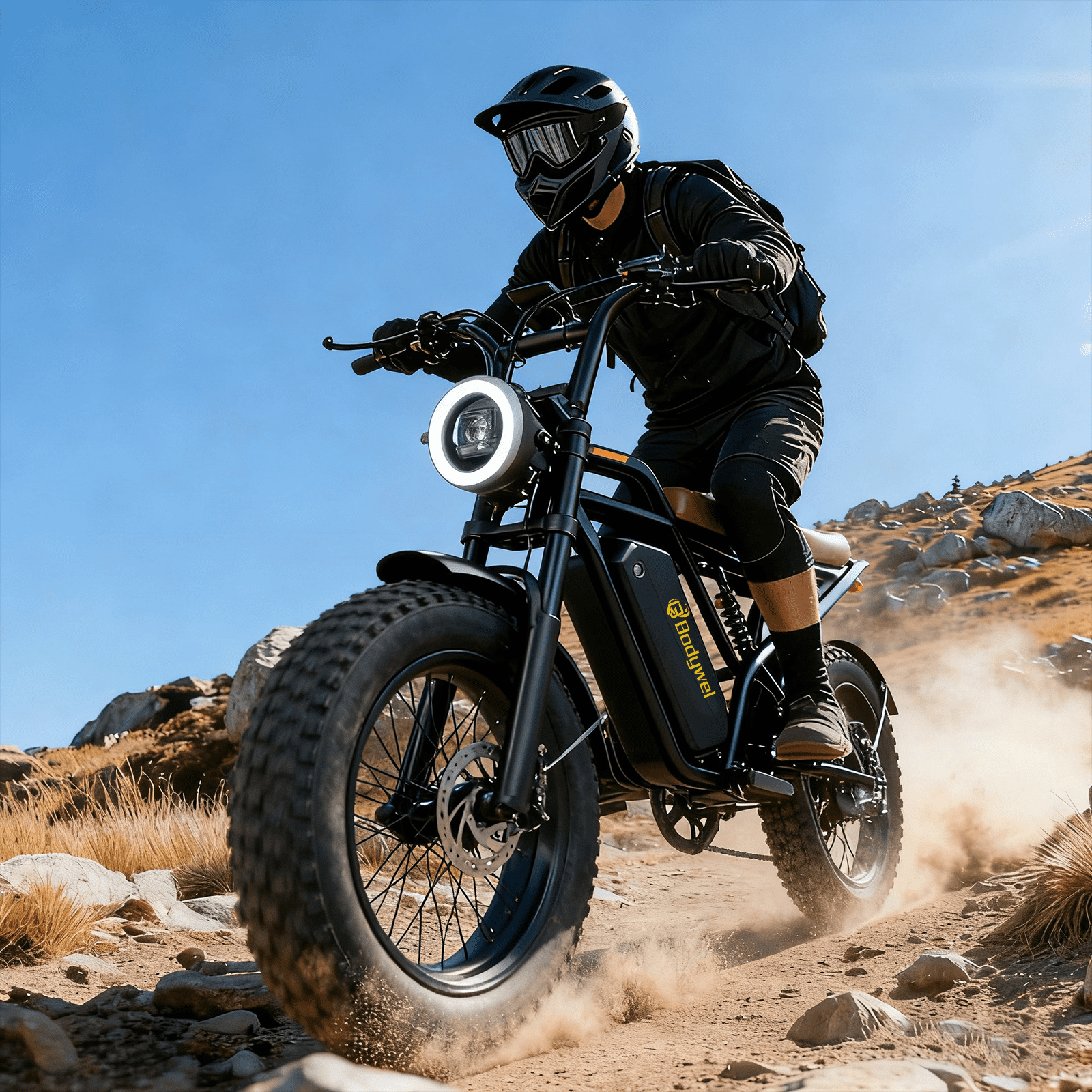 Bodywel M16 Electric Bike for Adults, 1500W Peak Motor 48V 13AH Removable Battery, 29MPH Electric Mountain Bike, 16" Fat Tire 40 Miles Ebike, UL2849