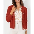 thumbnail image 4 of Cardigan de punto para mujer PRETTYGARDEN en naranja rojo talla S, 4 of 6