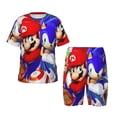 thumbnail image 1 of Rocae Mario for Short-Sleeved Summer Pajama Set for Girls and Boys, Kid Pajama Set-X-Large, 1 of 6