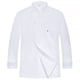 thumbnail image 1 of Naiovety Uniforme de Chef, delantal de cocina de manga larga de poliéster con bolsillos delanteros, suministros profesionales para el hogar de Blanco 3XL, 1 of 6
