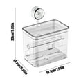 thumbnail image 3 of Clear Suction Cup Toilet Paper Holder Wall Mounted No Drill Bathroom Storage Box Paper Roll Dispenser Suction Cup Paper Holder 1 Pc Size 7.28X6.02X4.72 In Weight 1.29 Lb, 3 of 6