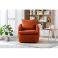thumbnail image 2 of Swivel Barrel Chair,360 Degree Swivel Club Chair,Modern Single Sofa Chair for Nursery, Hotel, Bedroom, Office, Lounge, Orange, 2 of 7