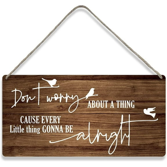 Country Style Wall Decor Inspirational Sayings Wooden Signs Positive Rustic Hanging Wall Plaque Sign Home Decor Friendship Wedding Present 10x5 Inch