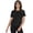 Black, variant on Short Sleeve Round Neck T-Shirts For Women Casual Summer Tee Top
