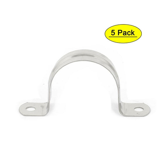 5 Pcs 40mm Diameter Stainless Steel U Shaped Saddle Clamp Tube Pipe Clip