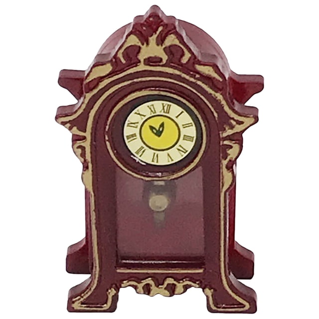 SHISUYAN Small Pendulum Clock Adornment Delicate Miniature Pendulum Clock Decor Mini House Decor