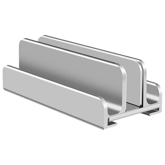 Stand Ordinateur Portable Vertical Stand 3 Slots Rangement Rangé Réglage de la Largeur Organisateur d'Ordinateur Portable pour le Bureau à Domicile