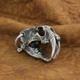 thumbnail image 3 of LINSION 925 Sterling Silver Openable Tiger Lion Skull Mens Biker Punk Pendant TA214, 3 of 13