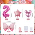 thumbnail image 2 of Set de globos Kaemi Mini Mouse rosa con lazo para fiesta de segundo cumpleaños, 2 of 7