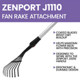 thumbnail image 5 of Zenport J1110 Fan Rake Garden Multi Tool Attachment, Black - 3 Pack, 5 of 6