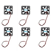 6pcs 50mm x 50mm x 10mm 5010 DC 12V 0.1A 2Pin Brushless Cooling Fan,6x Computer Case/CPU Cooling Fan,Black