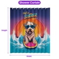 thumbnail image 5 of Retro Surfing Soft Coated Wheaten Terrier in Cool Sunglasses Hello Summer Waves Shower Curtain Wheatie Dog Lover Waterproof Bathroom Bathtub Curtain - 10001, 5 of 5