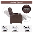thumbnail image 3 of Bonzy Home Electric Power Recliner USB Ports and Cup Holders LED Lighting Home Theater Seating Reclining Chair Adjustable Headrest with Hidden Arm Storage, Brown, 3 of 10