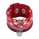 thumbnail image 1 of Pulsera con colgante de flores de moda, brazalete trenzado para mujer, rojo, 1 of 3