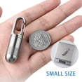 thumbnail image 2 of Keychain Pill Holder Small Titanium Pill Case Travel Pill Box Container Variable Lengths Portable Pill Organizer Metal Pill Case Bottle( Titanium XL-.), 2 of 7