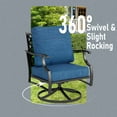 thumbnail image 3 of MF Studio 5-Seater Patio Conversation Set Metal Outdoor Furniture Set with Swivel Chairs and Table - Peacock Blue, 3 of 9