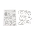 thumbnail image 2 of 2 Pcs Clear Stamps, TPR Reusable Stamps For Card Making Transparent Stamps DIY Scrapbook Decoration Stamps Carving Embossing Tool, 2 of 8