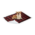 thumbnail image 1 of Waterproof Pee Proof Dog Blanket for Bed Couch Sofa, Buffalo Plaid Plush Warm Sherpa Fleece Pet Blanket for Small Puppy Dogs Cats, Durable Washable Furniture Protector, 50"X60", Red & Black, 1 of 6