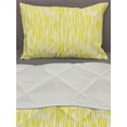 thumbnail image 3 of Abstract Comforter & Sham Bedding Set, Vibrant Animal Skin Print Continuing Vertically Downwards Wildlife Theme, 3 pcs Duvet Set Microfiber Filling Quilt, 5 Sizes, Yellow and White, by Ambesonne, 3 of 4