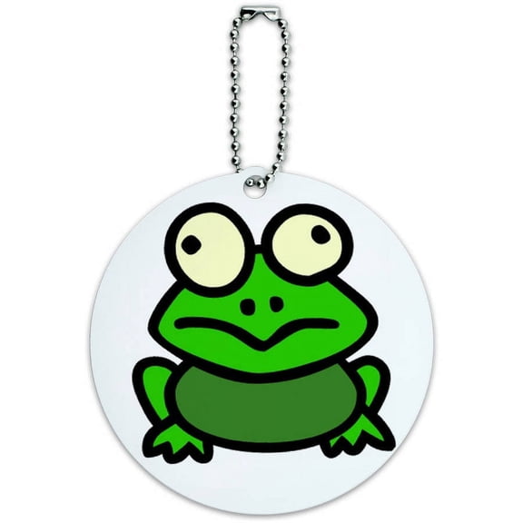 Frog Toad Round Luggage ID Tag Card for Suitcase or Carry-On