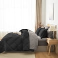 thumbnail image 6 of Flymme Queen Comforter Set with Sheets, 7 Pieces Black Bed in a Bag Queen Bed Sets Quilted Diamond Complete Bedding Sets for Man Women Bedroom Decor, 6 of 8