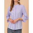 thumbnail image 2 of Blusa con bordado Allegra K Púrpura XL 3/4, 2 of 6