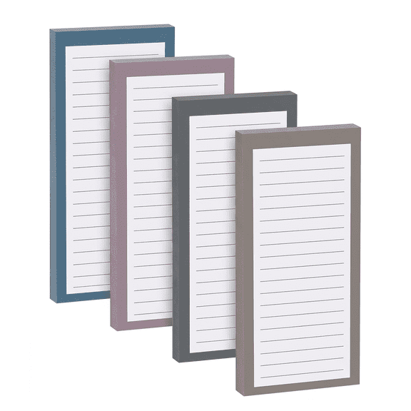 Magnetic Notepads for Refrigerator, 4 Pack Grocery List Pad for Fridge, 50 Pages Each Book, To-Do Memos & Reminder Notes, Kitchen Shopping Planner, Meal Prep Checklist, Multicolor