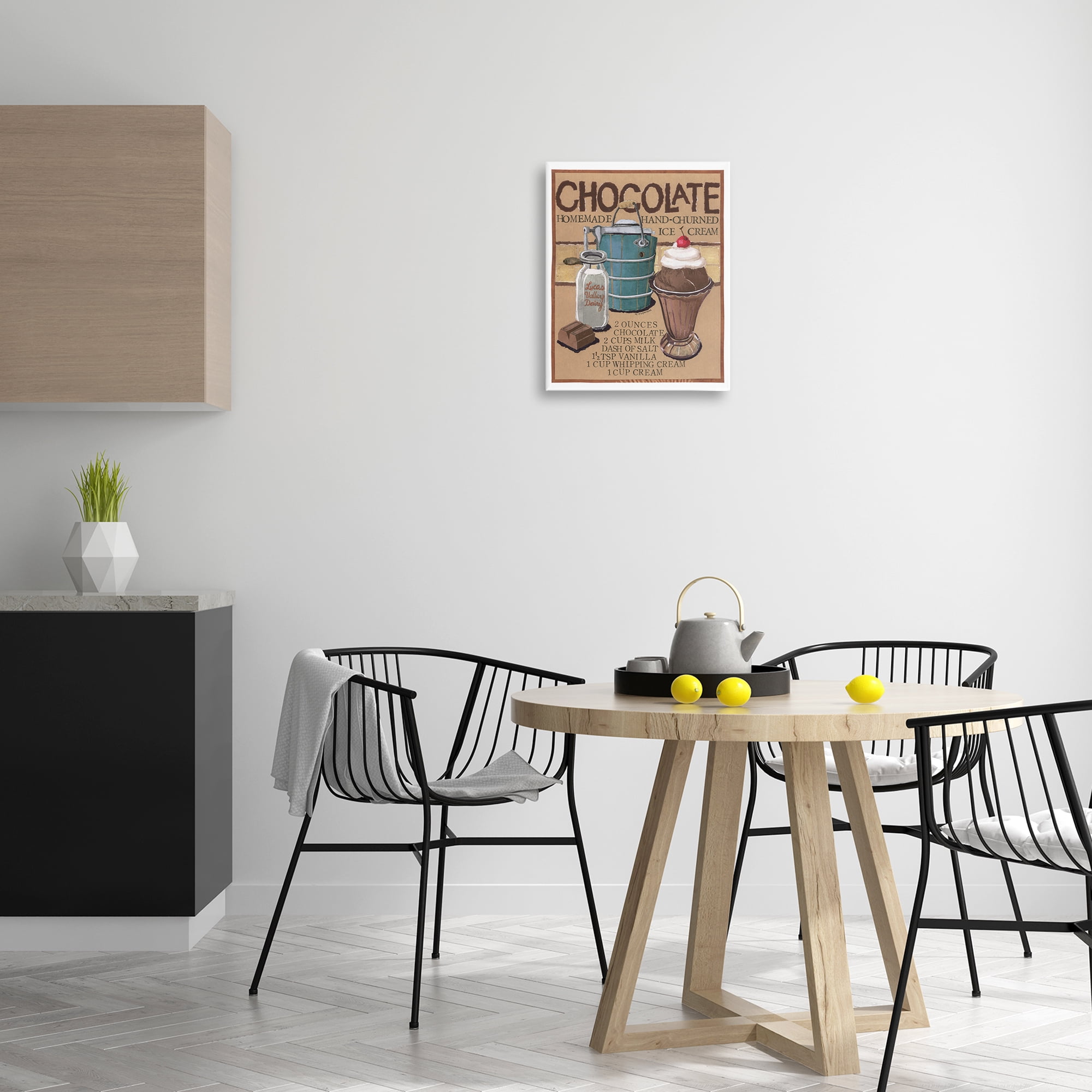 Stupell Industries Chocolate Ice Cream Food & Beverage Painting Gallery Wrapped Canvas Art Print Wall Art, 16 x 20