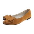 thumbnail image 2 of Women's Chic Bow Flat Pumps Pointed Toe Ballet Flats Office Work Business Casual Dress Shoes Comfy No Heel,36, 2 of 7