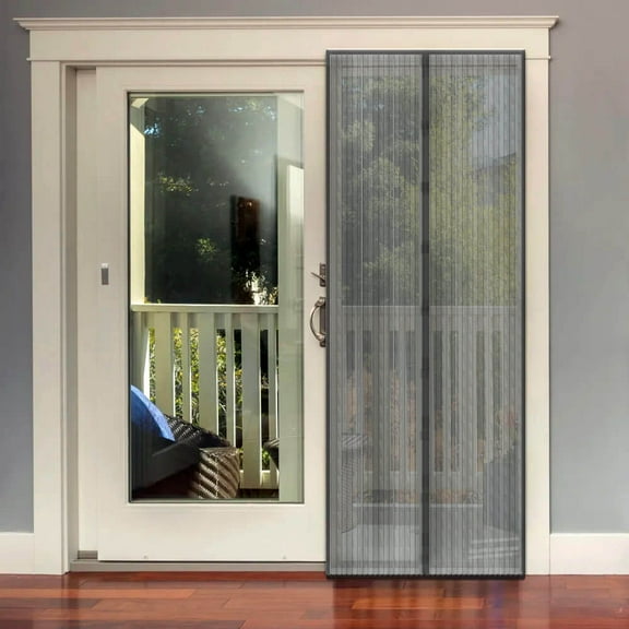 Kole - Magnetic Mesh Screen Keep Out Pesky Flies Insects Fits Single & Sliding Doors - 80" x 35"