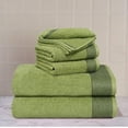 thumbnail image 4 of GLAMBURG Ultra Soft 6 Pack Cotton Towel Set, Contains 2 Bath Towels 28x55 inch, 2 Hand Towels 16x24 inch & 2 Wash Coths 12x12 inch, Compact Lightweight Quickdry Towel Set for Everyday use- Kiwi Green, 4 of 8