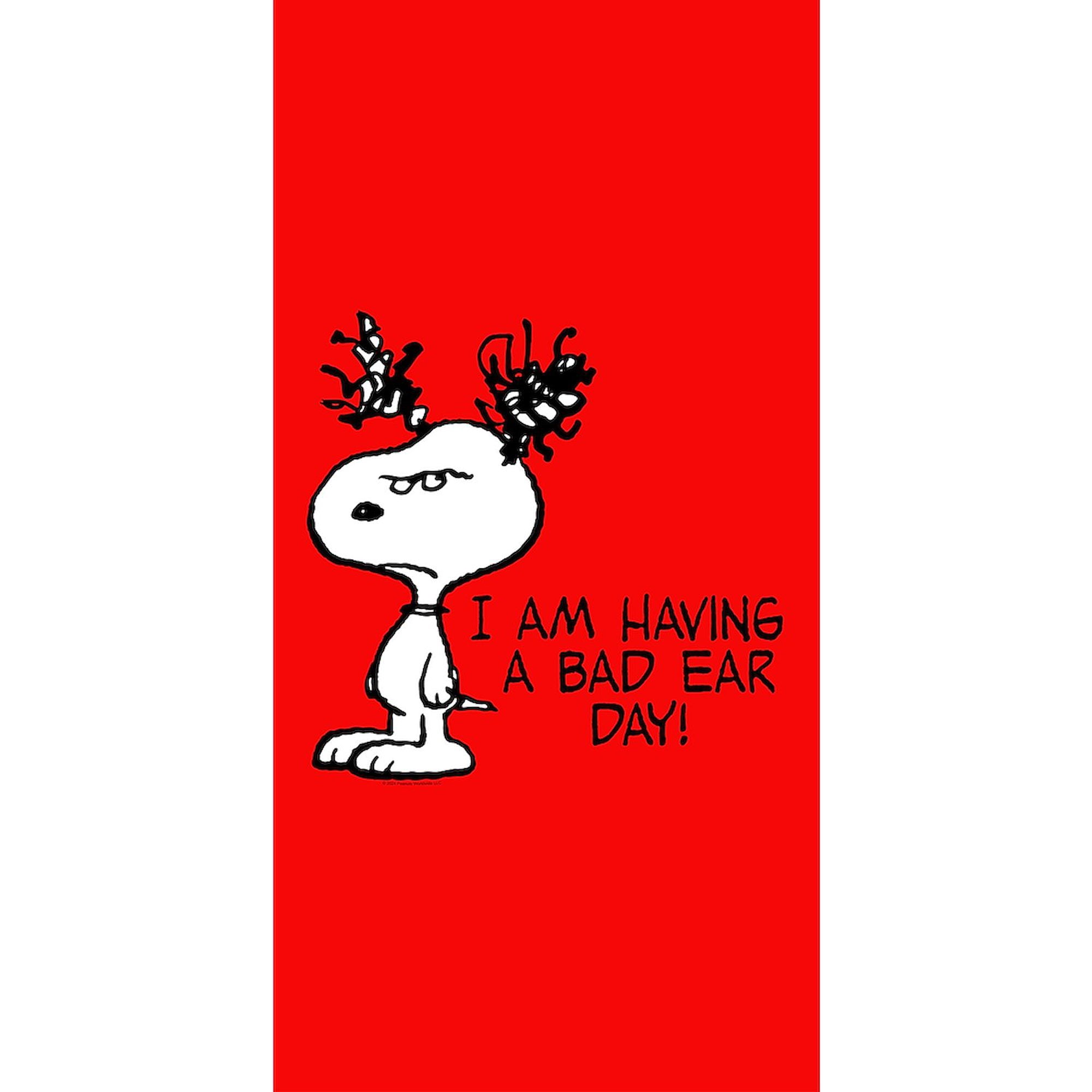 CafePress - Snoopy Bad Ear Day - Large Beach Towel, Soft 30"x60" Towel with Unique Design