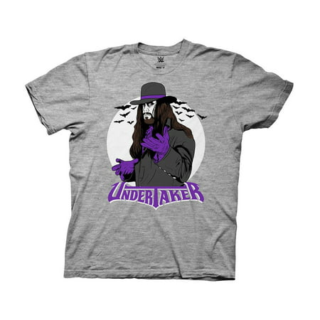 Ripple Junction WWE Vintage Undertaker with Logo Adult T-Shirt Heather (Best Sports Logo Design)